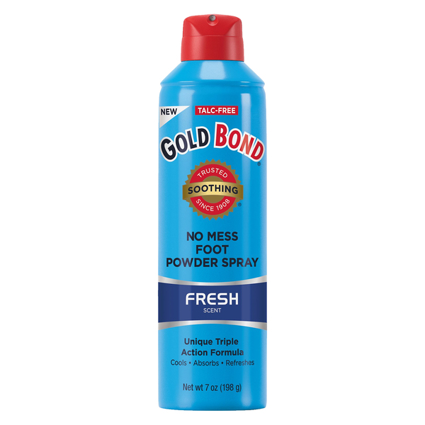 Image for Gold Bond Foot Powder Spray, No Mess, Fresh Scent,7oz from Nathan's Wellness Pharmacy & Apothecary