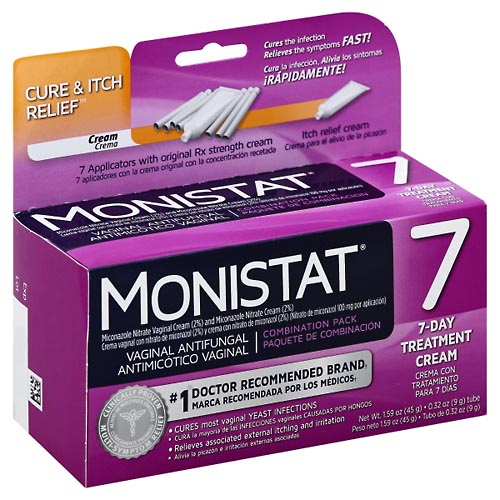 Image for Monistat Vaginal Antifungal, Cream, Combination Pack,7ea from Nathan's Wellness Pharmacy & Apothecary