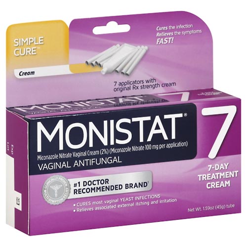 Image for Monistat Vaginal Antifungal, 7-Day Treatment, Simple Cure Cream,7ea from Nathan's Wellness Pharmacy & Apothecary