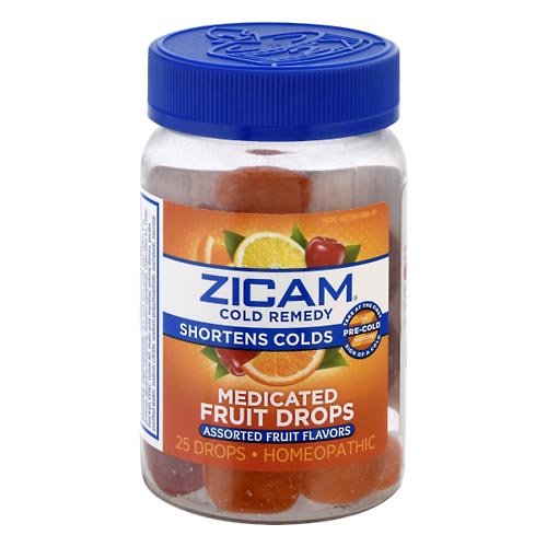 Image for Zicam Cold Remedy, Medicated Fruit Drops, Assorted Fruit Flavor,25ea from Nathan's Wellness Pharmacy & Apothecary